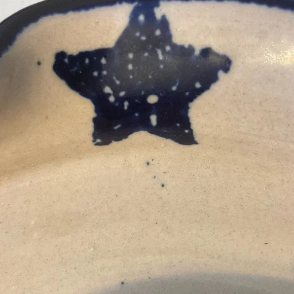 Vintage At Home American Marshall Pottery Chip and Dip Serving Dish - Picture 11 of 15